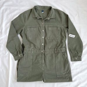 OLD NAVY Longsleeve Utility Denim Jumpsuit